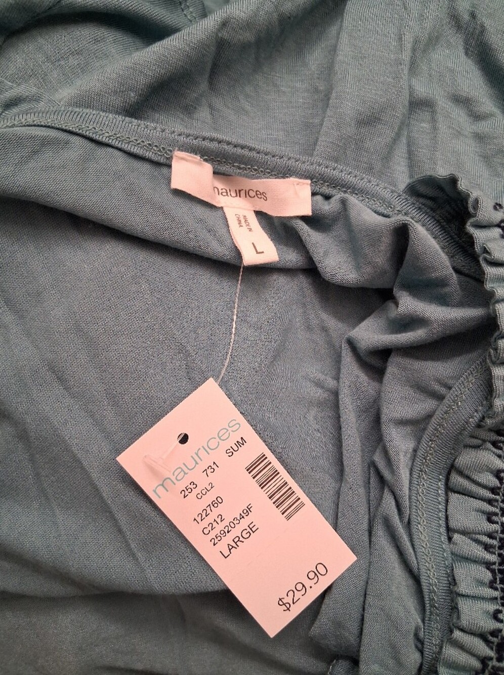 NWT Maurices Boho Top Large - Picture 2 of 2